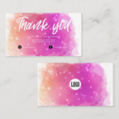 Droom pastel sky splash business bedankje visitekaartje (Voorkant / Achterkant)