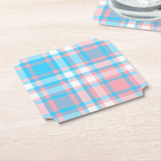 Droom Plaid Papieren Onderzetters (Gekanteld)