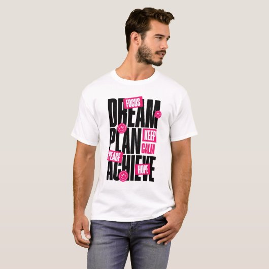 Droom Plan blijf kalm Tshirt (Voorkant volledig)