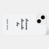 Droom Plan Do Modern Minimalistisch Eenvoudig Case-Mate iPhone Case (Achterkant (horizontaal))