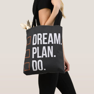 Droom Plan Do Motivatie Controlelijst Ontwerp Tote Bag