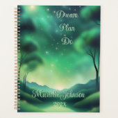 Droom, Plan, Doe 12-Maand Planner in Groen (Voorkant)