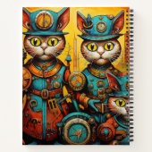 Droom Plan. Doe. Leuke Steampunk Katten Notitieboek (Achterkant)