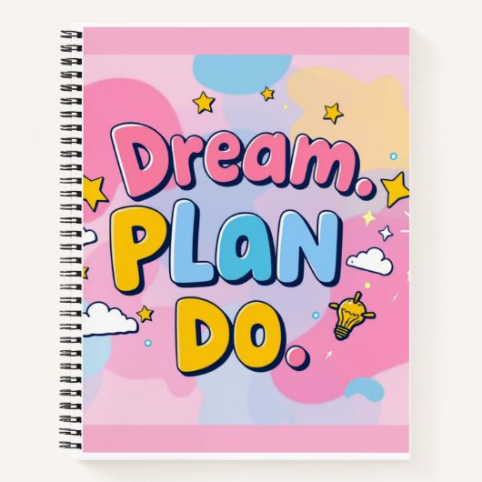 "Droom. Plan. Doen." Notitieboek (Voorkant)