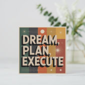 Droom, Plan, Uitvoeren Kaart (Staand voorkant)