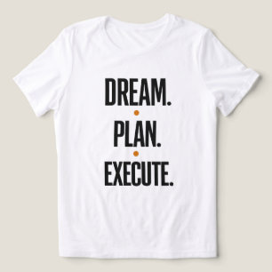 Droom Plan Uitvoeren Motiverende Typografie Dames Tri-Blend Shirt