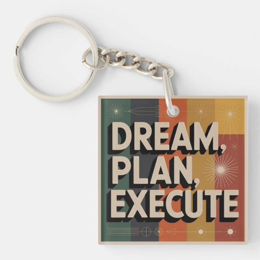 Droom, Plan, Uitvoeren Sleutelhanger (Voorkant)
