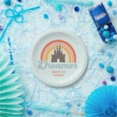 Droom Regenboog Kasteel Sprookje Papieren Bordje (Feest)