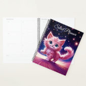Droom roze kitten huisdieren kwekerij uniek ontwer planner (Display)