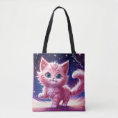 Droom roze kitten huisdieren kwekerij uniek ontwer tote bag (Voorkant)