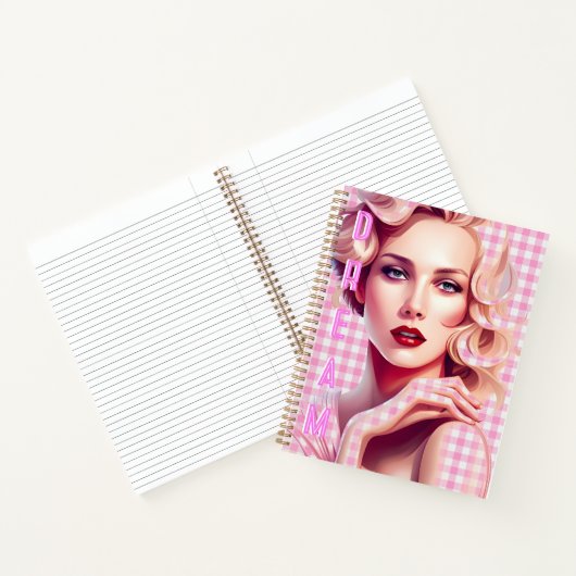 Droom roze meisje baas notitieboek (Binnen)