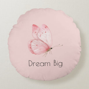Droom Roze Vlinder Rond Kussen