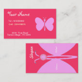 droom roze vlinder visitekaartje (Voorkant / Achterkant)
