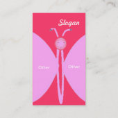 droom roze vlinder visitekaartje (Achterkant)