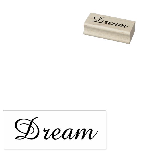 Droom rubberen stempel, tekststempel, verjaardagst rubberstempel (Gestempeld)