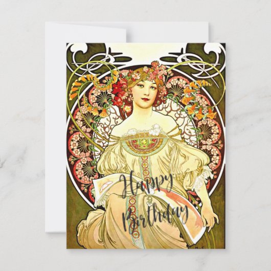 Droom, schilderij van fijne kunst, verjaardagswens kaart (Voorkant)