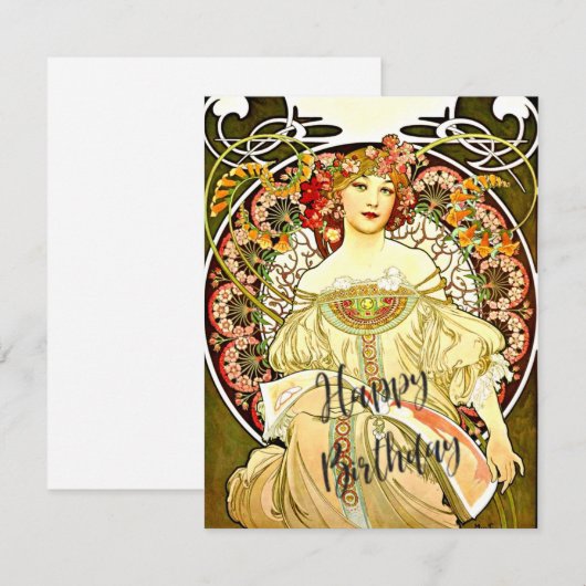 Droom, schilderij van fijne kunst, verjaardagswens kaart (Voorkant / Achterkant)