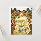 Droom, schilderkunst, verjaardagsgroeten kaart (Voorkant / Achterkant in situ)