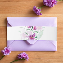 Droom Sering Bloemschildering Aquarel Handgeschild Uitnodigingen Wikkel