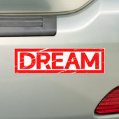 Droom Stempel Bumpersticker (Op auto)