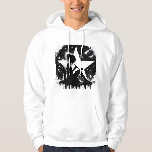 Droom ster print hoodie (Voorkant)