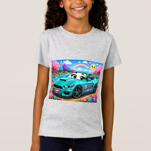 Droom Teal Racer T-shirt (Voorkant)