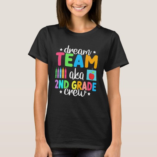 Droom Team AKA Groep 2 Bemanning   Docenten Kinder T-shirt (Voorkant)