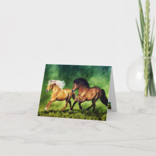 Droom Team-IJslandse Paarden Bedankkaart