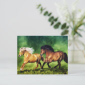 Droom Team-IJslandse Paarden Briefkaart (Staand voorkant)