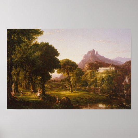 Droom van Arcadia (1838) - Thomas Cole Print (Voorkant)