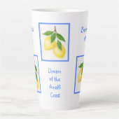 Droom van de Amalfi Coast CUSTOM Latte Mok (Voorkant)