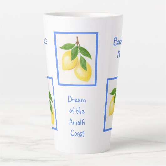 Droom van de Amalfi Coast CUSTOM Latte Mok (Voorkant)