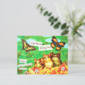 droom van de vlucht - Vintage Briefkaart (Staand voorkant)
