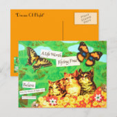 droom van de vlucht - Vintage Briefkaart (Voorkant / Achterkant)