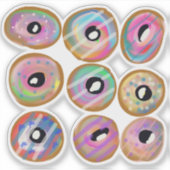 Droom van een doughnutliefhebber sticker (Voorkant)