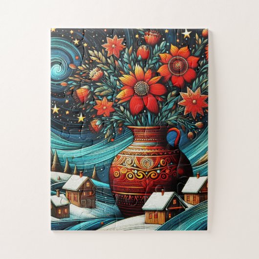 Droom van een Winternacht Legpuzzel (Verticaal)