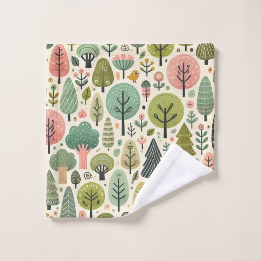 Droom van het bos - badhanddoek washandje (Wasdoekje)