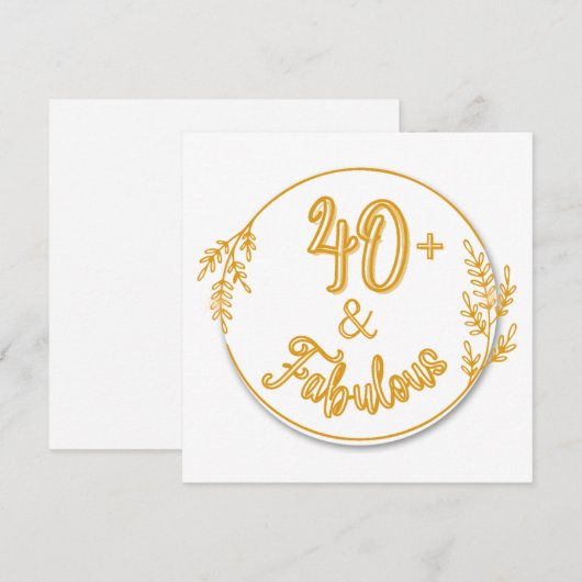Droom van je 40ste verjaardag! kaart (Voorkant / Achterkant)