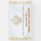 Droom van Kleine Pinda – Olifant Baby Shower Spandoek (Verticaal)