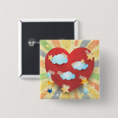 droom van liefde vierkante button 5,1 cm (Voorkant /achterkant)