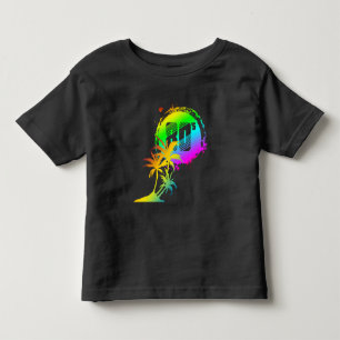 Droom van zonsondergang met palmbomen uit de jaren kinder shirts