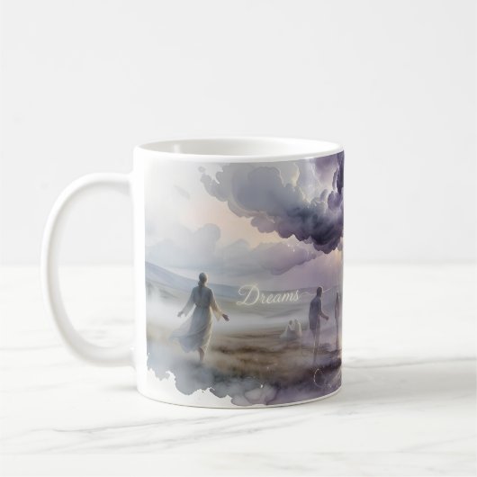 Droom Waterverf Storm Etherische Figuren Mok (Links)