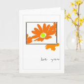 droom wenskaart kaart (Gele Bloem)