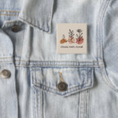 Droom. Werk. Herhaal Vierkante Button 5,1 Cm (In situ)