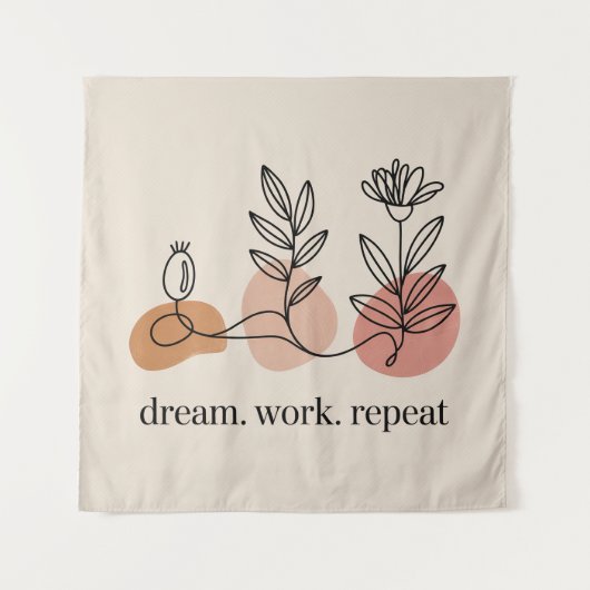 Droom. Werk. Herhaal Wandkleed (Voorkant)