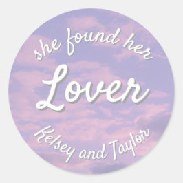Droom Wolken Liefhebber Thema Ronde Sticker