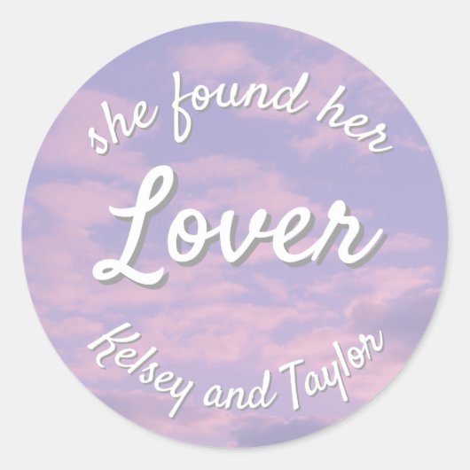 Droom Wolken Liefhebber Thema Ronde Sticker (Voorkant)