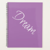 "Droom"-zin met lavendelpaarse achtergrond Planner (Voorkant)