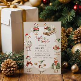 Droomachtig Ganzen Kerstfeest Kaart