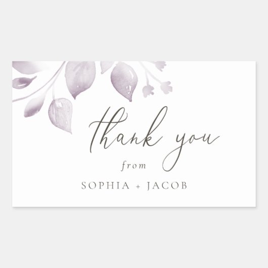 Droomachtig gebladerte dank u rechthoekige Sticker (Voorkant)